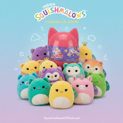 Squishmallows 4" Mystery Squad Pink Cat Ear Capsule New Sealed Easter Series