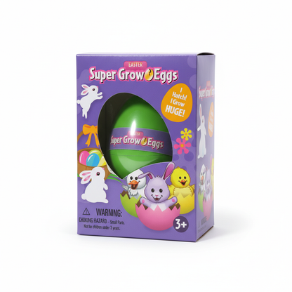 Easter Super Grow Eggs Hatching Toy Grows Huge Bunny or Chick Kids Basket Stuffer