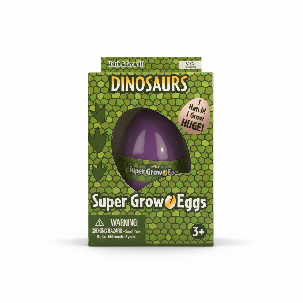 Dinosaur Super Grow Eggs I Hatch I Grow Huge Magic Water Toy Easter Stuffer