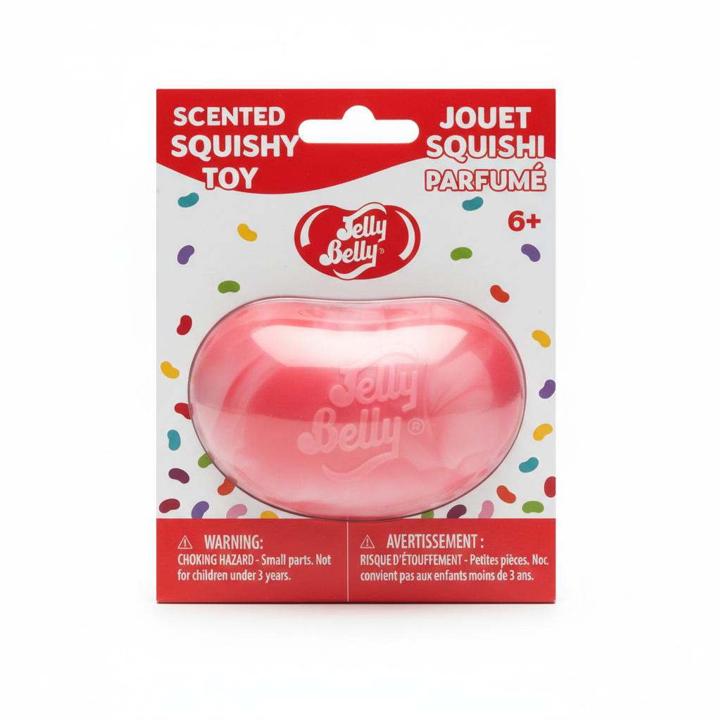 Jelly Belly Scented Squish Toy Strawberry Cheesecake - Buttered Pop Corn Stress Relief Fidget Soft