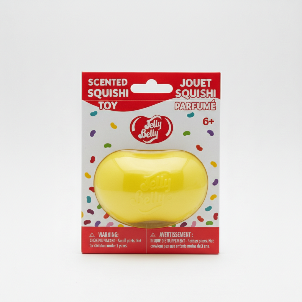 Jelly Belly Scented Squish Toy Strawberry Cheesecake - Buttered Pop Corn Stress Relief Fidget Soft