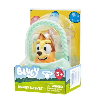 Bluey Bunny Basket Mini Figure, 2.5 inch Figure with Basket, Ages 3+, Styles Vary