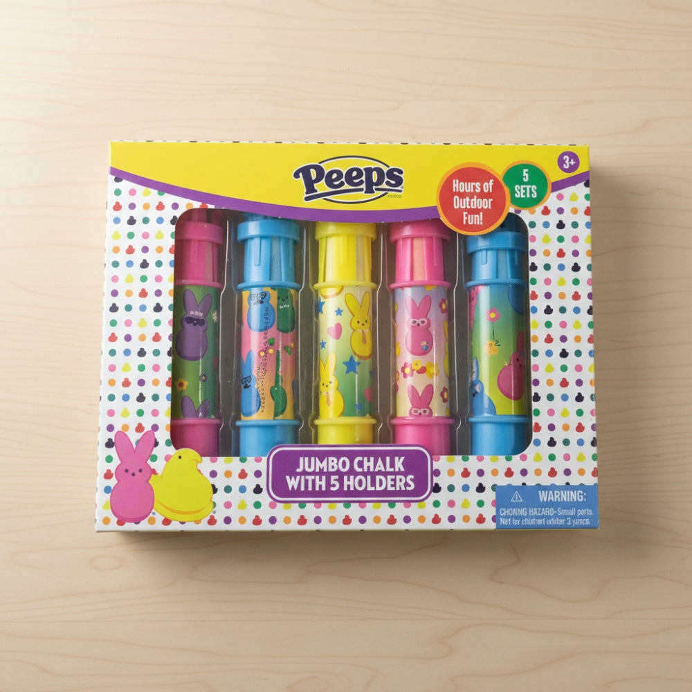 Peeps Easter Jumbo Chalk Holders 5 Pack Kids Toddler Outdoor Sidewalk Chalk Set