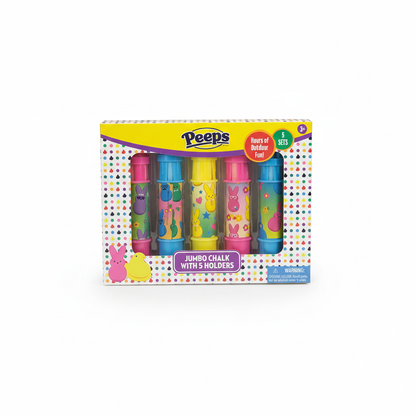 Peeps Easter Jumbo Chalk Holders 5 Pack Kids Toddler Outdoor Sidewalk Chalk Set