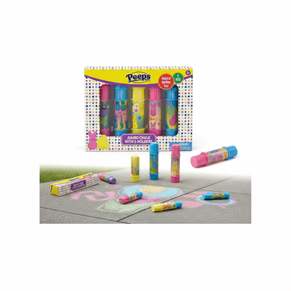 Peeps Easter Jumbo Chalk Holders 5 Pack Kids Toddler Outdoor Sidewalk Chalk Set