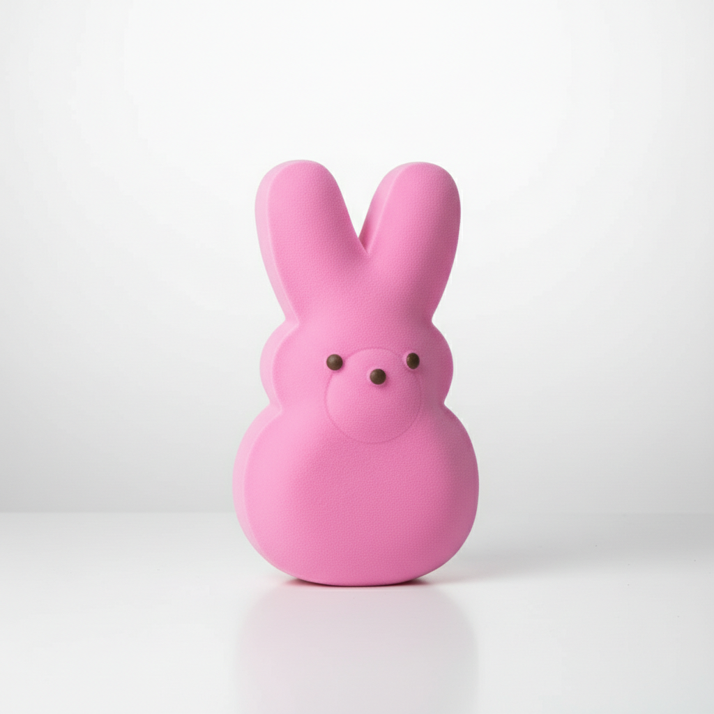 Peeps Bunny Squishy Toy Pink Squeeze Stress Relief Fidget Toy Easter Gift