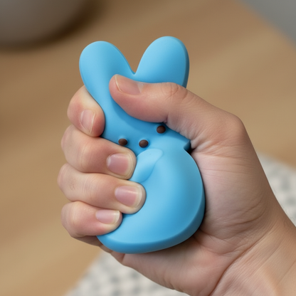 Peeps Blue Bunny Squishy Toy Easter Basket Stuffer Stress Relief Squeeze Fidget