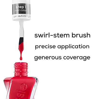 essie Gel Couture 2-Step Longwear Nail Polish, Vi Please, Red Nail Polish, 0.46 fl. oz.