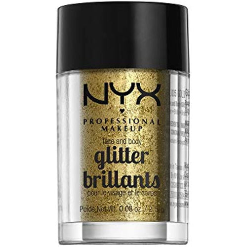NYX Professional Makeup Face & Body Glitter, Gold