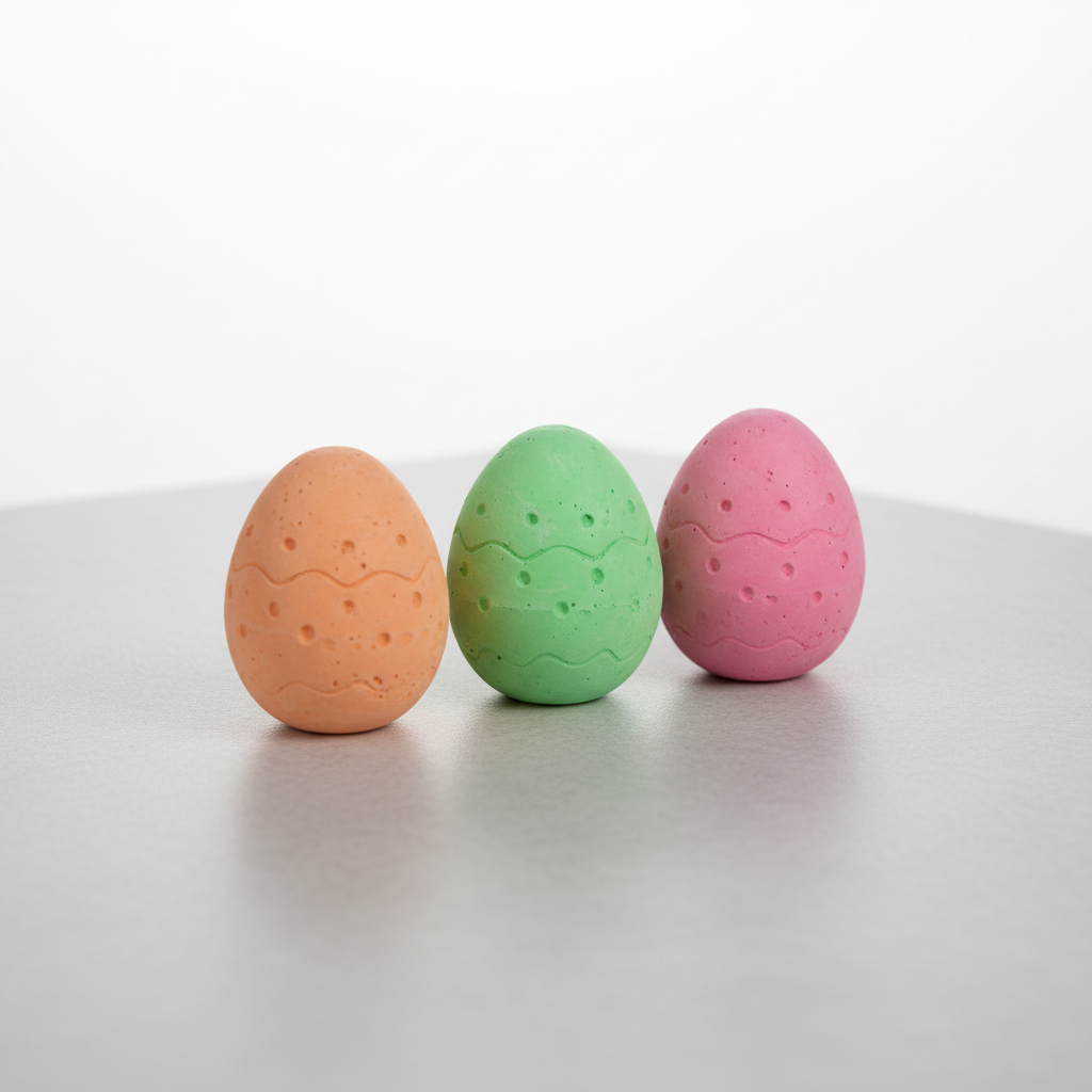 Anker Art Easter Egg Sidewalk Chalk Set 6 Pc Multicolor Pastel Outdoor Art Toy Kids Gift