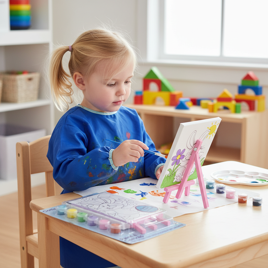 Cottondale Easter Paint Your Own Canvas Kit 2 Pack Kids Arts Crafts Bunny Gift