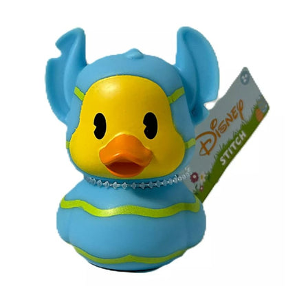 Disney Just Play Blue Easter Stitch Rubber Duck Bath Toy 3" Kids Collectible