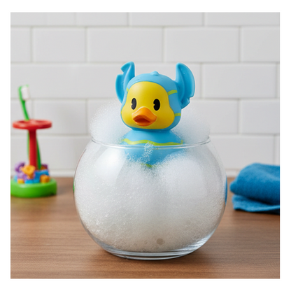 Disney Just Play Blue Easter Stitch Rubber Duck Bath Toy 3" Kids Collectible