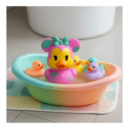 Disney Minnie Mouse Easter Rubber Duck Bath Toy Just Play 3" Collectible Gift