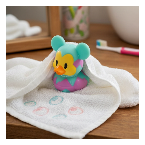 Mickey Mouse Easter Rubber Duck 3-Inch Bath Toy Disney Just Play Collectible New