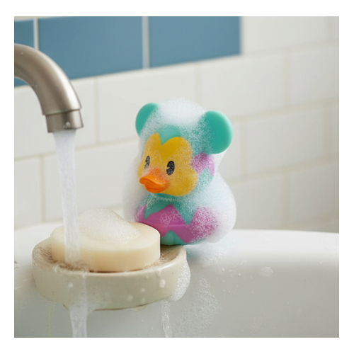 Mickey Mouse Easter Rubber Duck 3-Inch Bath Toy Disney Just Play Collectible New