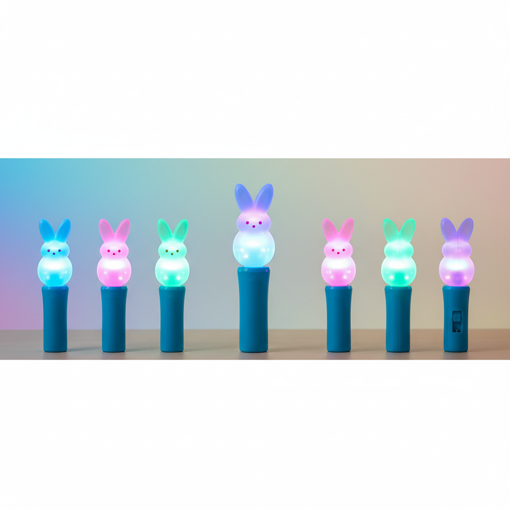 Peeps Easter Bunny Blue Light Up Spinner Toy Novelty Gift Basket Stuffer New