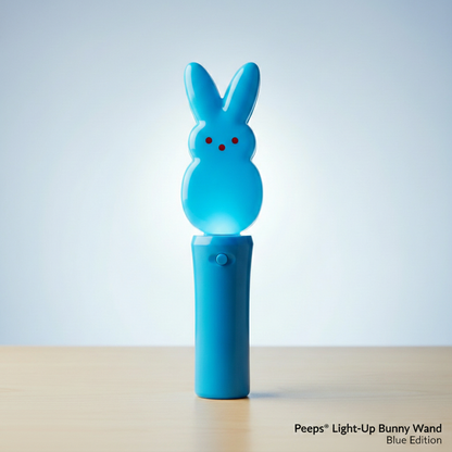 Peeps Easter Bunny Blue Light Up Spinner Toy Novelty Gift Basket Stuffer New