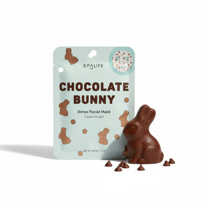 SpaLife Chocolate Bunny Detox Facial Mask Cocoa Infused Sheet Mask 23g New