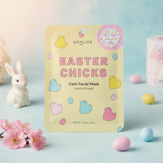 Spa Life Easter Chicks Calm Facial Mask Vanilla Infused Soothing Sheet Mask 23g