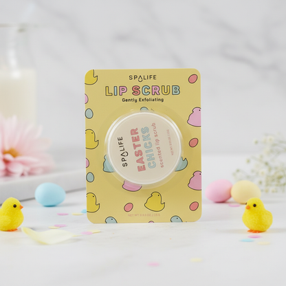 SpaLife Easter Chicks Scented Lip Scrub 0.53oz Gentle Exfoliating Treatment New
