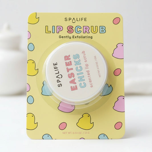 SpaLife Easter Chicks Scented Lip Scrub 0.53oz Gentle Exfoliating Treatment New