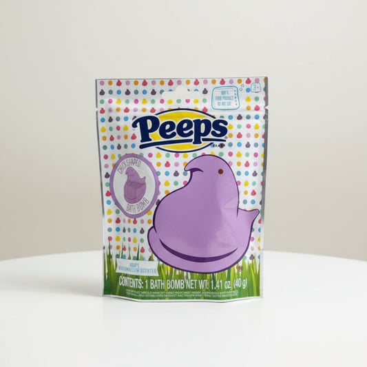 Peeps Chick Shaped Bath Bomb Purple Grape Marshmallow Scented 1.41oz Easter New