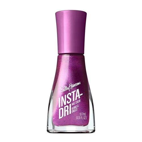 Sally Hansen Insta-Dri Nail Polish | Quick Dry, Long Lasting, Streak-Free Shine | Opaque, Shimmery | 66 The Queens Velvet | Deep Royal Purple Nail Color