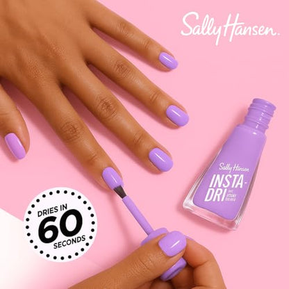 Sally Hansen Insta-Dri Nail Polish | Quick Dry, Long Lasting, Streak-Free Shine | Opaque, Shimmery | 66 The Queens Velvet | Deep Royal Purple Nail Color