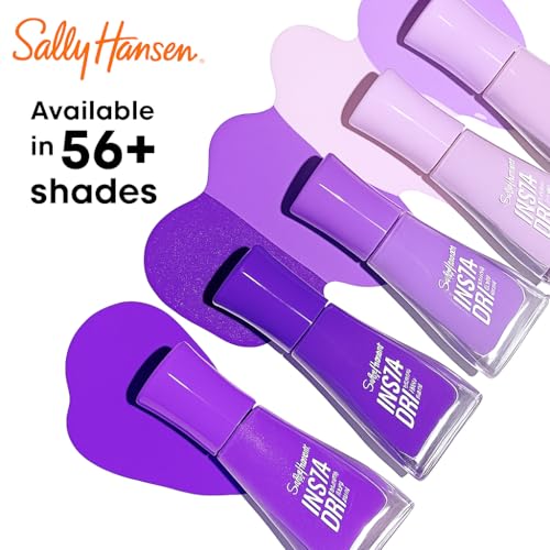 Sally Hansen Insta-Dri Nail Polish | Quick Dry, Long Lasting, Streak-Free Shine | Opaque, Shimmery | 66 The Queens Velvet | Deep Royal Purple Nail Color