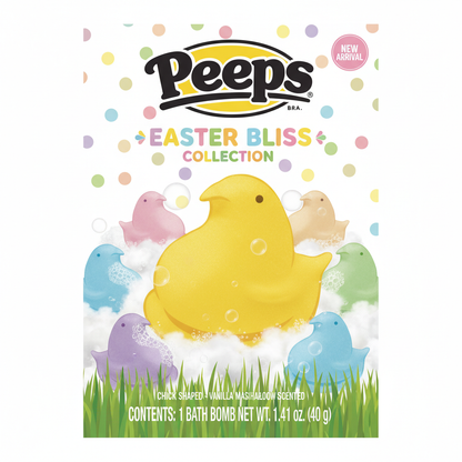 Peeps Chick Shaped Bath Bomb Vanilla Marshmallow Scented 1.41oz Easter Stuffer