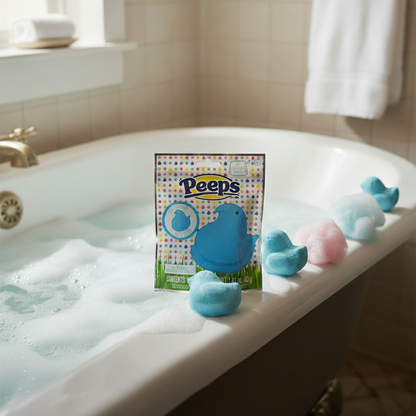 Peeps Blue Chick Bath Bomb Cotton Candy Marshmallow Scent Easter Gift 1.41 oz
