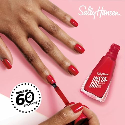 Sally Hansen Insta-Dri Nail Polish | Quick Dry, Long Lasting, Streak-Free Shine | Opaque, Shiny | 60 Triple Thread | Pearlized Rose Pink Nail Color