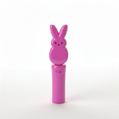 New Peeps Pink Bunny Easter Light Up Spinning Toy Wand Handheld Basket Stuffer