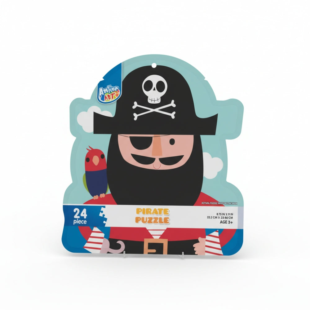 Anker Art 24 Piece Pirate Puzzle Ages 3+ Kids Travel Bag Jigsaw 8.75" x 9"