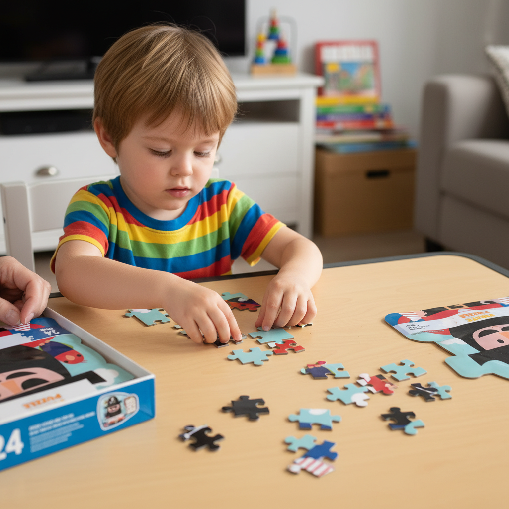 Anker Art 24 Piece Pirate Puzzle Ages 3+ Kids Travel Bag Jigsaw 8.75" x 9"