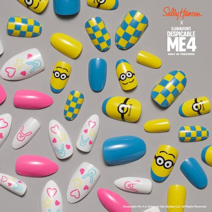 Sally Hansen Perfect Manicure Despicable Me Expertly Villainous Almond Nails 24 Ct