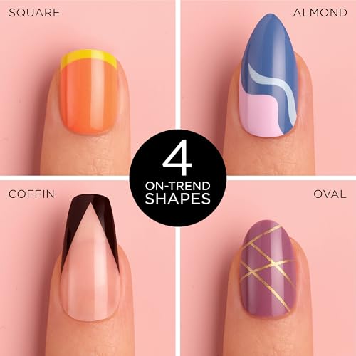 Sally Hansen Salon Effects Perfect Manicure Press-On Nails | Easy to Apply, Non-Damaging | 24 Nails, Adhesive Tabs, File & Alcohol Pad Included | Despicable Me – One in a Minion