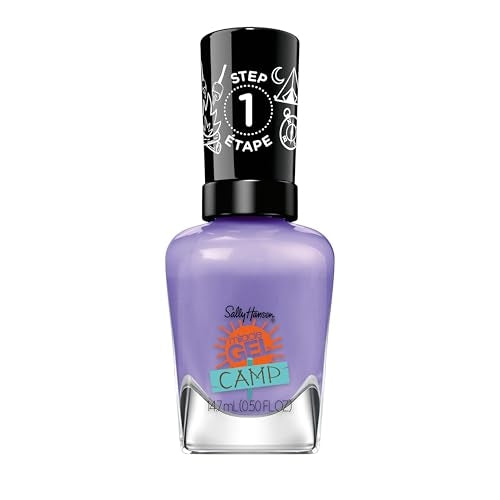 Sally Hansen Miracle Gel Salon Quality Nail Polish | Gel-Like Formula, Two-Step System, No UV Light Needed, Long Lasting | Opaque, Glossy | 894 Summer Nights | Violet Nail Color