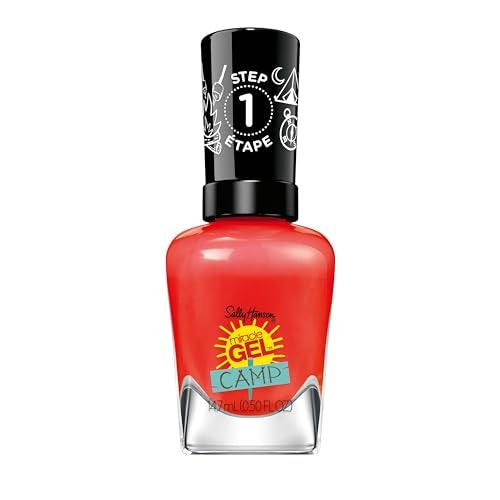 Sally Hansen Miracle Gel™, Summer Camp Campfire Song, Long Lasting, Gel-Like Formula, No UV Lamp Needed, Red Nail Polish