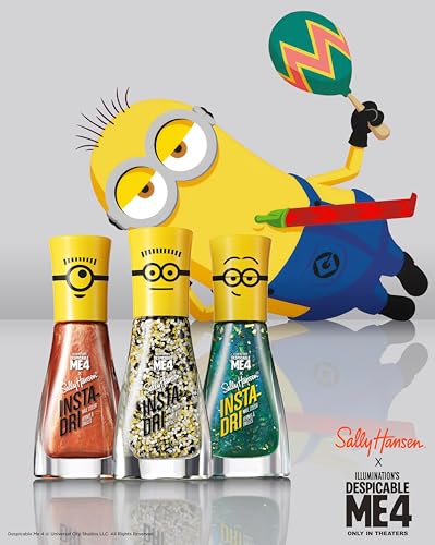 Sally Hansen Insta-Dri® X Despicable Me, Sweet Villainy, Quick Dry, Long Lasting, Streak-Free Shine, Pink Nail Polish