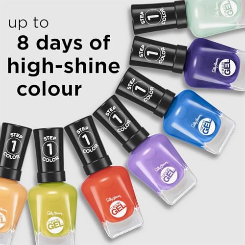 Sally Hansen Miracle Gel Salon Quality Nail Polish | Gel-Like Formula, Two-Step System, No UV Light Needed, Long Lasting | Opaque, Glossy | 896 Dockside Dreaming | Sky Blue Nail Polish