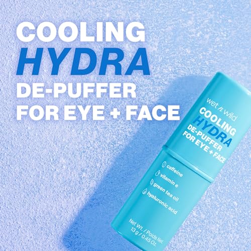 wet n wild Cooling Hydra De-Puffer, Soothing Face Makeup Primer Stick with Vitamin E & Caffeine, Instant Skin Refreshments for All Skin Types and Complexions, Vegan & Cruelty-Free