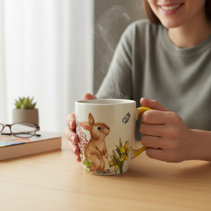 Creative Home & Kitchen Ceramic Bunny Mug 20oz Large Easter Rabbit Coffee Cup