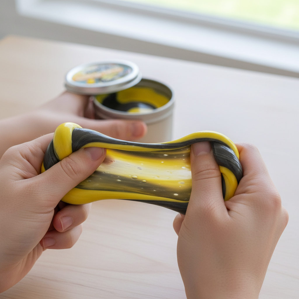 Crazy Aaron's Thinking Putty Spring Surprise Buzzing Bee 2" Tin Fidget Toy Gift