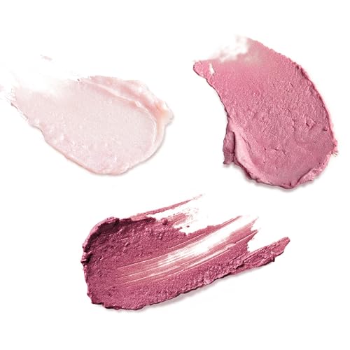 Burt's Bees Lip Shimmer Pink Collection, Tinted Lip Balm Stick, Moisturizing for All Day Hydration with Natural Glowy Pigmented Finish & Buildable Color, 3 Shades; Value Pack, 3 Tubes x 0.09 Oz