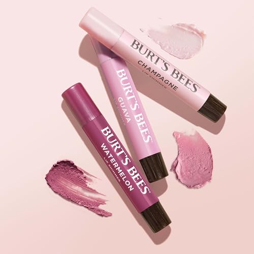 Burt's Bees Lip Shimmer Pink Collection, Tinted Lip Balm Stick, Moisturizing for All Day Hydration with Natural Glowy Pigmented Finish & Buildable Color, 3 Shades; Value Pack, 3 Tubes x 0.09 Oz
