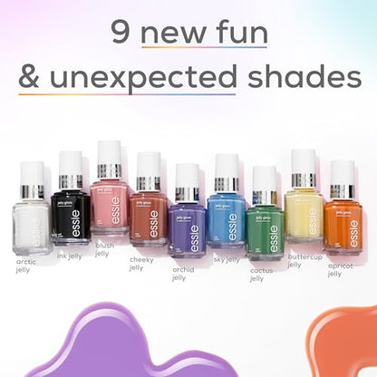 essie Nail Art Studio Jelly Gloss Polish, Vegan, Sheer Yellow Nail Polish, Buttercup Jelly, 0.46 Fl Oz