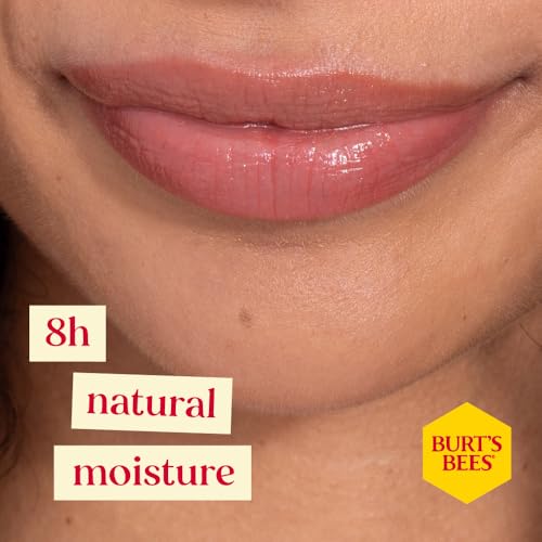Burt's Bees Lip Tint Balm Valentines Day Gifts with Long Lasting 2 in 1 Duo Tinted Balm Formula, Color Infused with Hydrating Shea Butter for a Natural Looking Buildable Finish, Petal Rose (2-Pack)