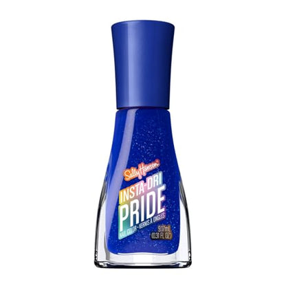 Sally Hansen Insta-Dri Pride Nail Polish | Quick Dry, Long Lasting, Streak-Free Shine | Semi-Opaque, Shimmery | 773 Soul Searching | True Cobalt Blue Nail Color.